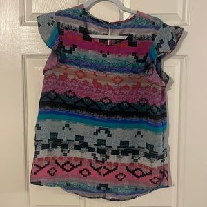 Aztec Color Print Top